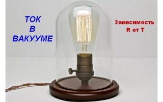 Зависимость сопротивления от температуры в вакууме